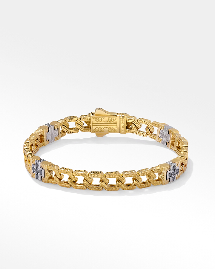 Gold Plated Chain Bracelet Gilded Jewelry for Men Women Vintage Bangle  Wristband | eBay