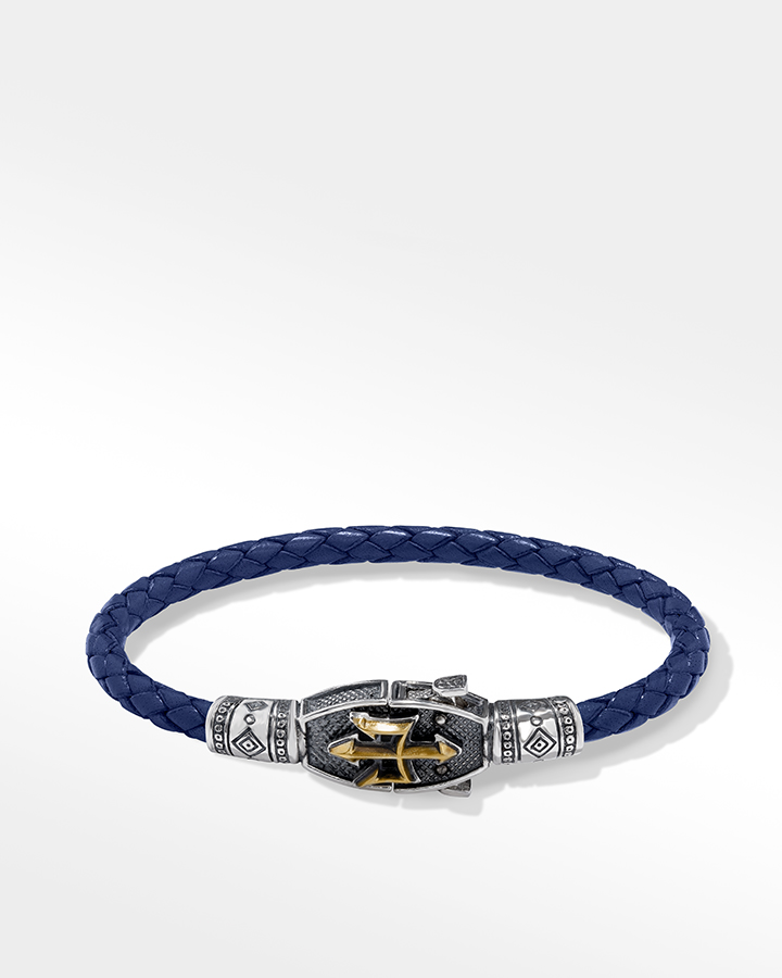 Buy Tod's MyColors Leather Bracelet | Navy Blue Color Men | AJIO LUXE